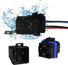 4-PIN 40/30 AMP 12 V DC Waterproof Relay Kit Harness Socket - Heavy Duty 12 AWG