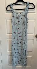 Woman’s Size 2 Ann Taylor Loft Blue Orange Floral Boho Fairy Dress Slip