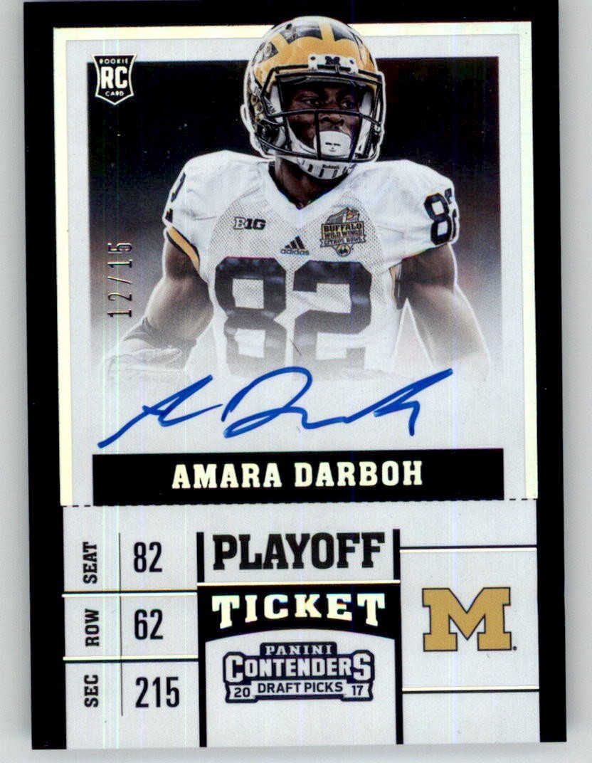 Amara Darboh Panini Contenders Draft Picks #120 Autograph-Playoff Ticket