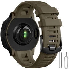 Compatible with Garmin Instinct Watch Bands 22mm Soft Silicone Strap Sport Wr...
