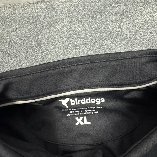 Camisa polo forrada de golf Birddogs para hombre negra de rendimiento talla XL - Imagen 3 de 8