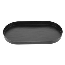 Black Iron Makeup Organizer Tray Reusable Bathroom Vanity and Jewelry Dish