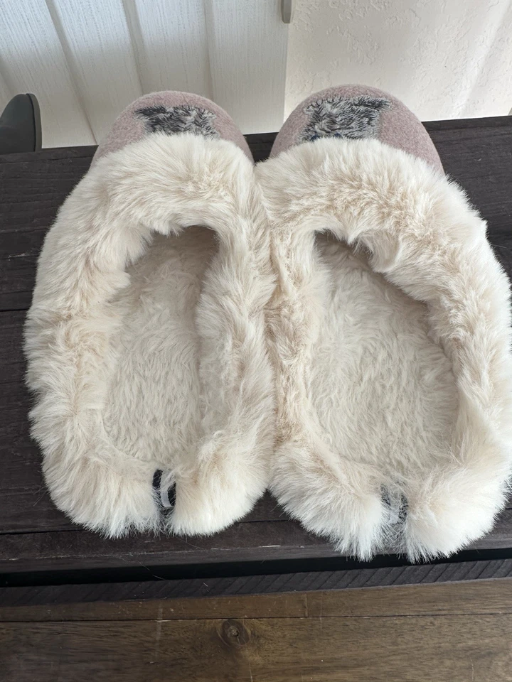 Zapatillas sin cordones Joules Boho Cat Lover Luxe Scuff piel sintética, rosa, talla M 7/8 Foto 2 de 4