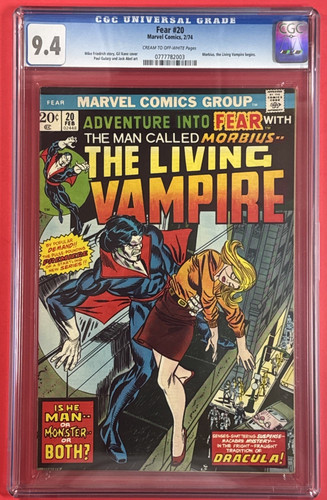 ADVENTURE INTO FEAR #20 (MARVEL 1974) CLASSIC MORBIUS COVER | 1ST PAUL GULACY