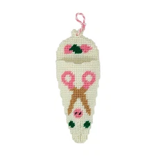 Embroidered Case Holder for Scissors, Plastic, Thread, and Wool