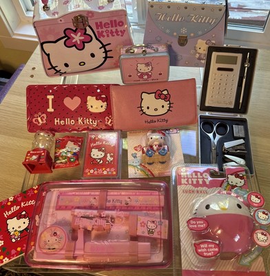 Vintage Sanrio Hello Kitty Lot 1999-2013 Tins Desk Sets Toys Decor Purses *READ*