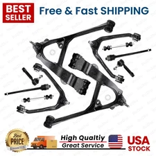 10x Front Upper Lower Control Arms Tie Rod Kit for GMC Sierra 1500 2WD 4WD