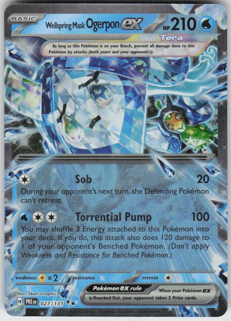 Wellspring Mask Ogerpon ex - 027/131 027/131 SV: Prismatic Evolutions NM