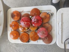 Lot Of 15 Vintage Red And Amber Duel Sided Lights. Signal-stat Cyclostat