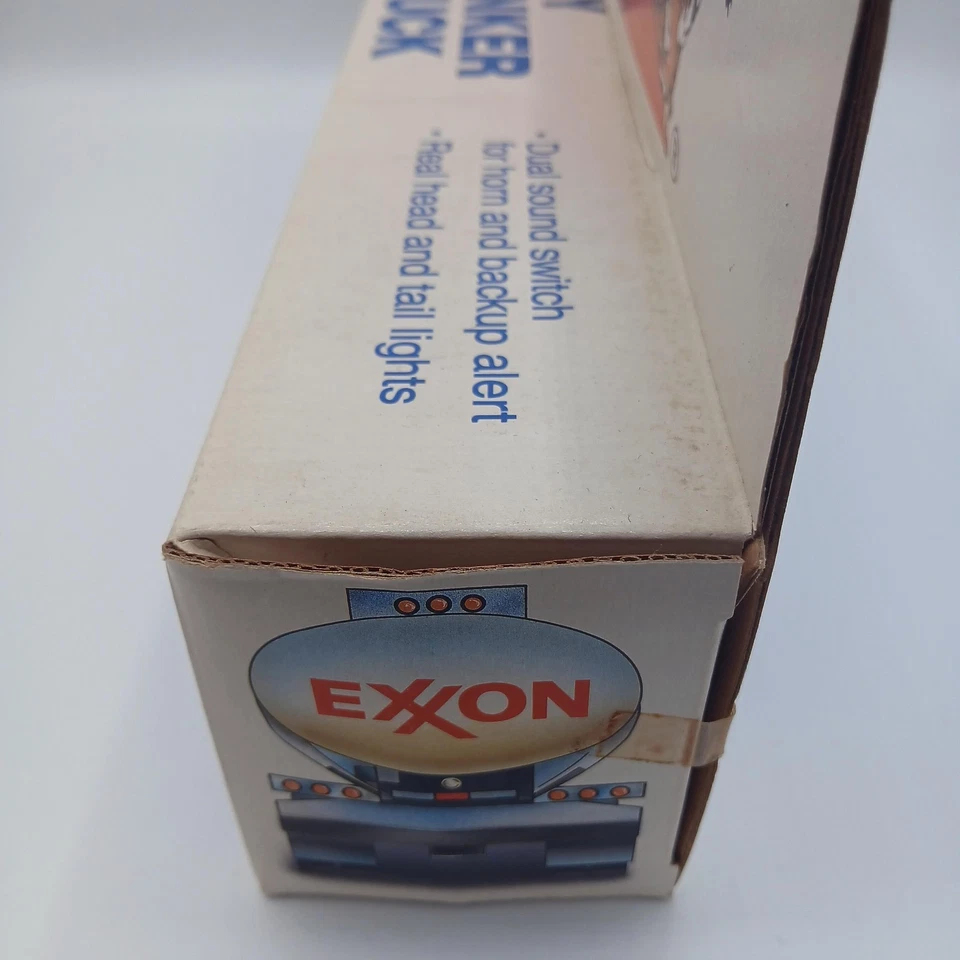 Camión cisterna de juguete Exxon de colección original en caja luces de sonido dobles años 90 Foto 4 de 4