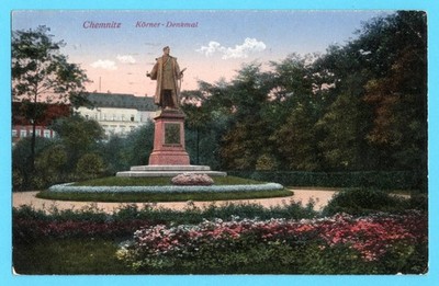 Chemnitz 1918 - Körnerdenkmal - Theodor Körner - AK 918
