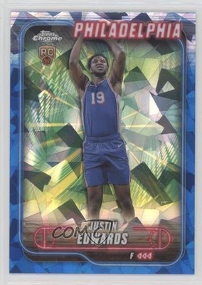 2024-25 Topps Chrome Sapphire Justin Edwards #161 Rookie RC 3hd