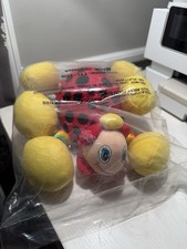 De colección Jolly Toys Ladybug Carillón Sonajero Seis Patas Peluche Juguete Bebé 1995 NUEVO