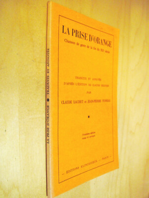 Lachet Tusseau La Prise d'Orange Gestenlied vom Ende des 12. Jahrhunderts 1979