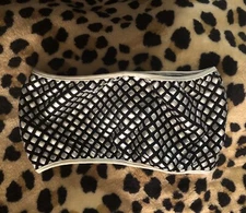 vintage '90s ForPlay HOLLYWOOD black silver TUBE TOP festival Exotic Clubwear