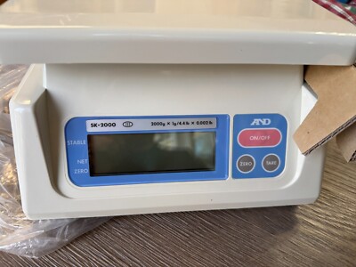 A&D SK -2000 2000g x 1g/4.4lb x 0.002 lb