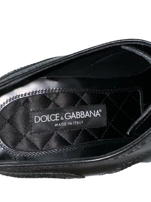 DOLCE & GABBANA Wingtip Black Leather Perforated Men\'s Oxfords 9.5UK - 10.5 US DOLCE & GABBANA Wingtip Black Leather Perforated Men main image 4
