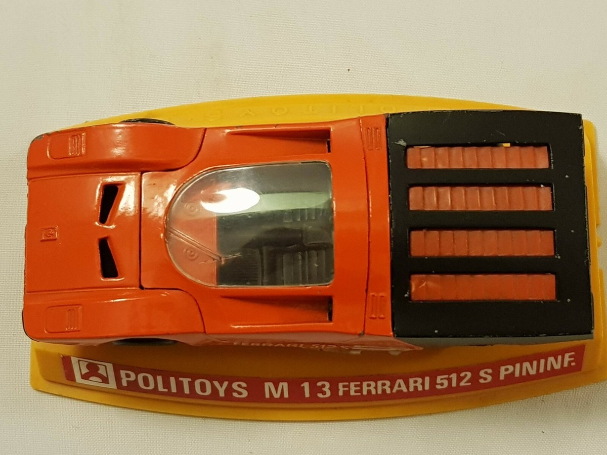 POLITOYS ポリトーイ フェラーリ512S MODULOミニカー 1/43 VINTAGE POLITOYS M13 FERRARI 512 S PININFARINA 1/43 & STAND