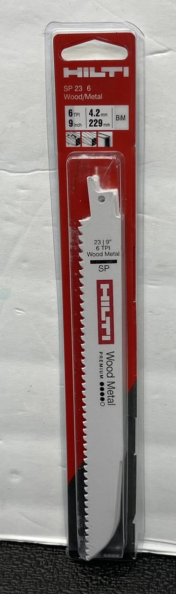 HILTI 9 in. 6 TPI Ultimate Wood Metal Reciprocating Saw Blade 5