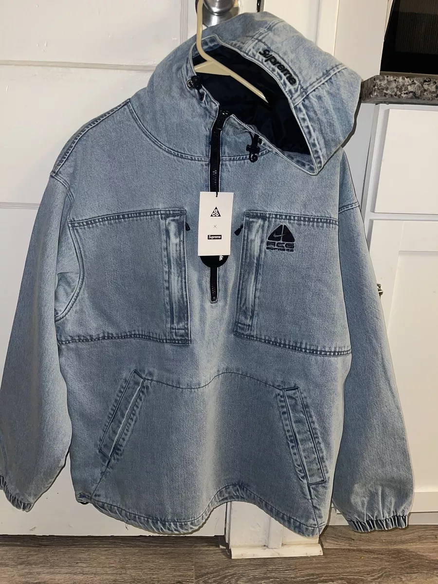 Supreme/Nike ACG Denim Pullover Washed Blue Size Medium