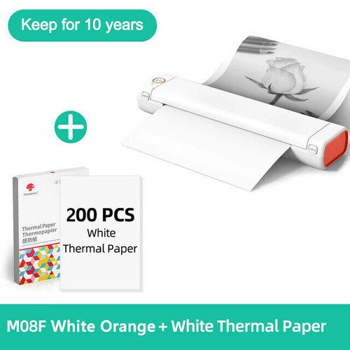 Lot de papier tatouage mini imprimante thermique sans encre portable Bluetooth portable A4 - Photo 19/30