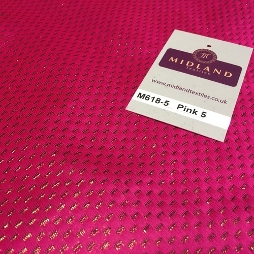 £7.50 Indian Metallic Shimmer Lame Banarsi Jacquard Brocade Fabric 44" M618 - Picture 21 of 30