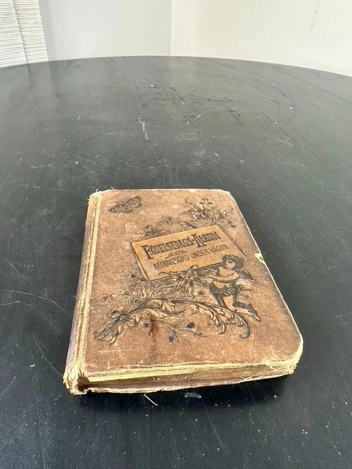 Antique Original 1890 Swedish First Birthday Album FODELSEDAGS Collectible Book - Image 2 of 4