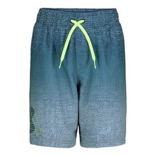 Under Armour Boys Swim Trunk Volleys Teal Multi Neon Drawstring Youth Lg