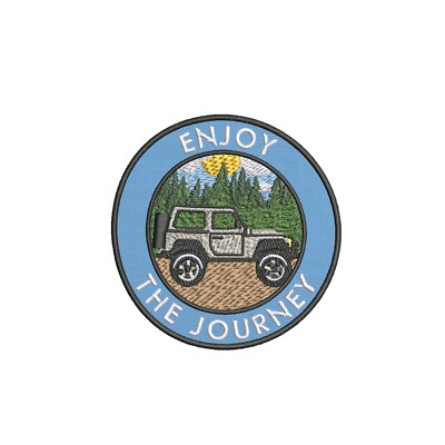 Enjoy The Journey Embroidered Patch Iron-on / Sew-on Badge DIY Nature Applique
