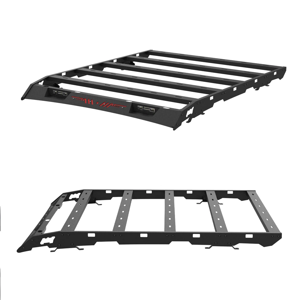 Top Metal Steel Roof Rack Cargo Carrier w/ LED Light For 2014-2021 Toyota Tundra Foto 3 de 4