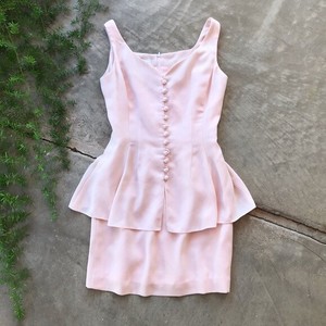 pastel pink cocktail dress