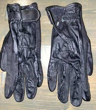 ADULT BLACK LEATHER RIDING GLOVES MEDIUM