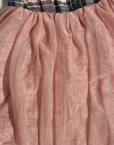 Justice Girls Flannel With Sparkly Twirl Toile Skirt Dress Youth Size 8 - Picture 7 of 7