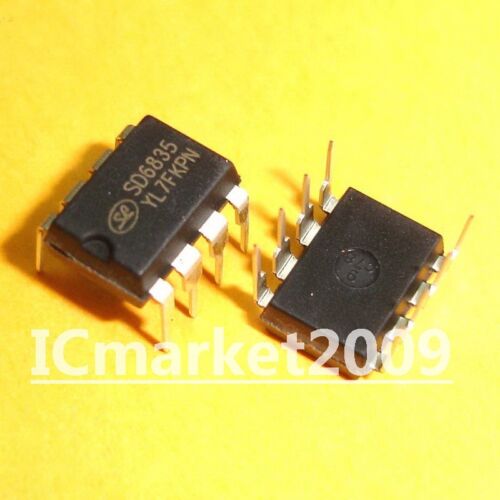 10 PCS SD6835 DIP-8 Built-in High Voltage MOSFET Current Mode PWM+PFM Controller - Picture 1 of 2