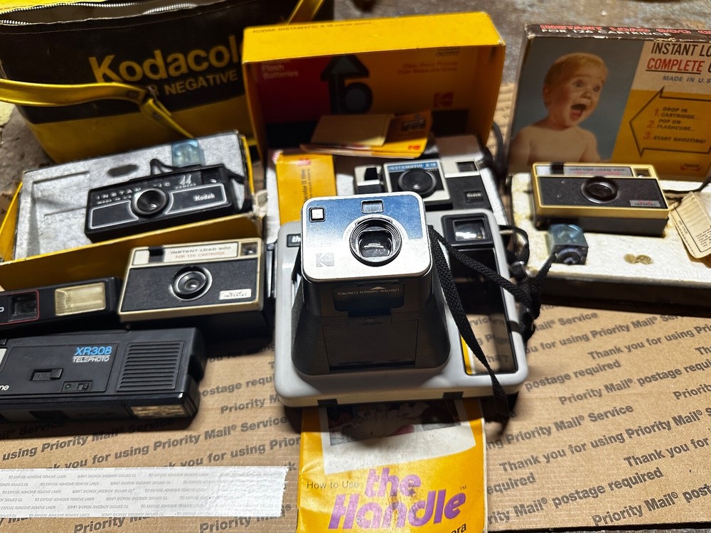 Bolso Kodak, cámara Kodak, mango Kodak, lote Kodak instamatic, vintage