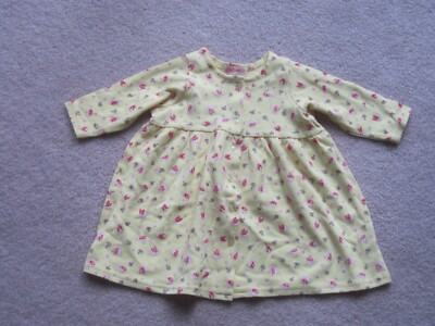 ZUTANO BABY 0-3 MONTH SOFT COTTON BUTTON FRONT LONG SLEEVED  DRESS,LADYBUGS,MORE