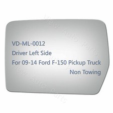 Flat Mirror Glass Replace For 2009-2014 Ford F-150 Pickup Driver Left Side LH