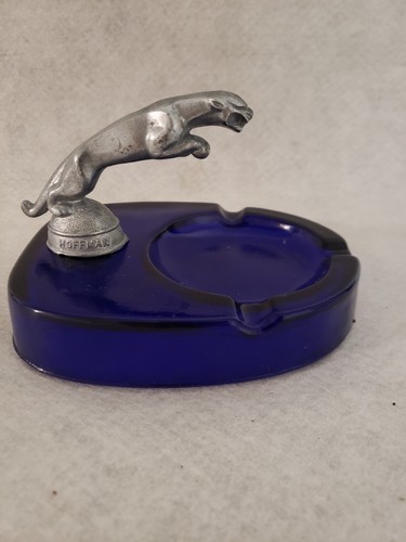 Vintage Art Deco Cobalt Blue Glass Trinket Tray / Ashtray- part - Picture 8 of 8