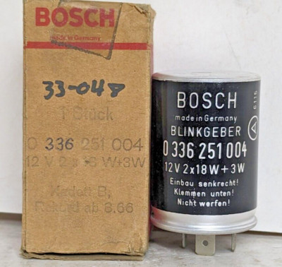 NOS Bosch 0336251004 Flasher, 12 volt for Opel