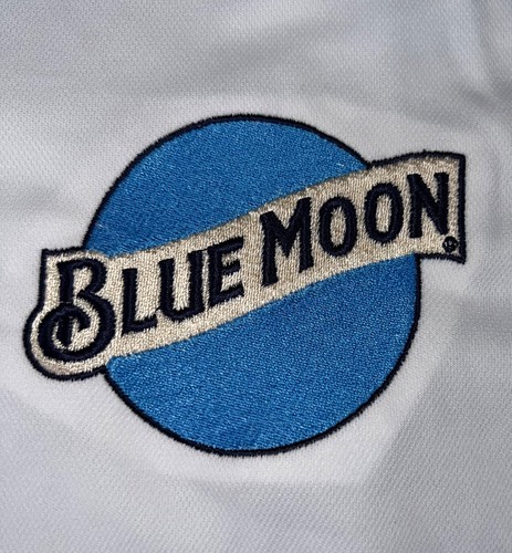 Blue Moon Beer Woman’s Ladies Sport Polo Shirt Tee - White - size Medium - New - Picture 2 of 12