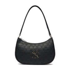 MLB Monogram Embo New York Yankees Hobo Bag Hand Bag NY Logo Shoulder Bag Black