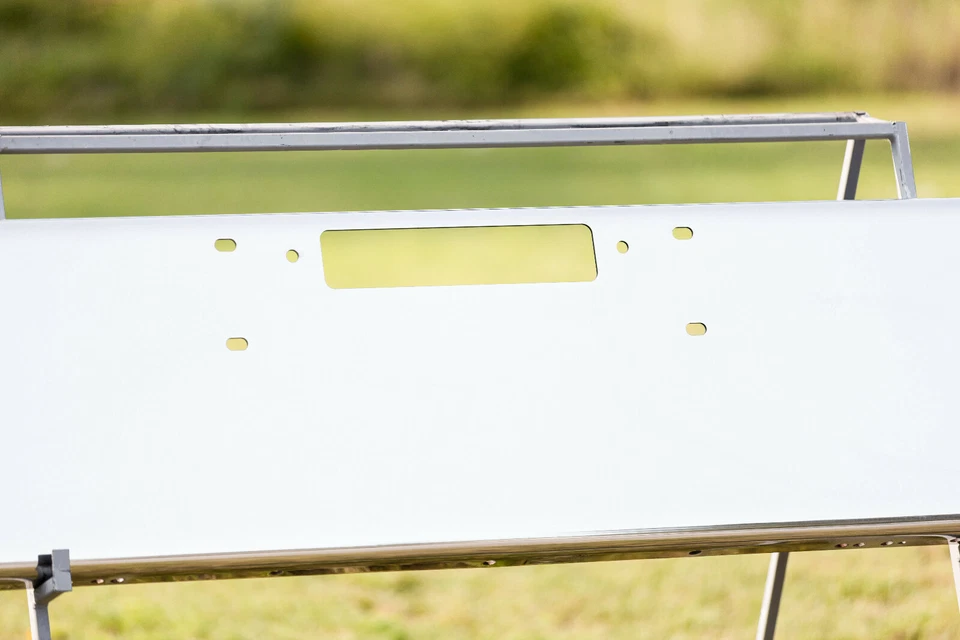 Parachoques cromado Western Star 4800 / 4900 / 4964 en Texas Square para eje delantero Foto 2 de 4