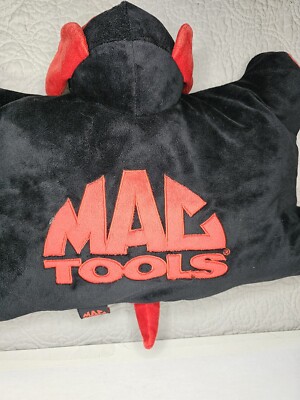 Promo MAC Tools Plüschtier Stofftier rot & schwarz Kissen Haustier Hund Vintage 