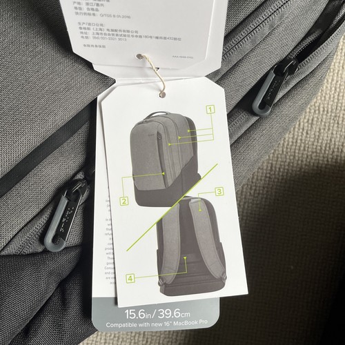 NEW ⭐️ Targus 15.6" Cypress Hero Backpack with EcoSmart Light Gray - Picture 4 of 6