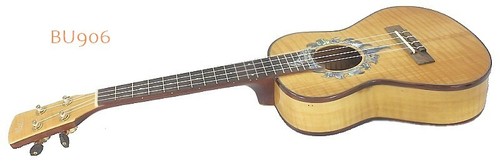 Alulu Solid Lagerstroemia wood Tenor ukulele, Sun pattern rosette, BU903-906 - Picture 14 of 15