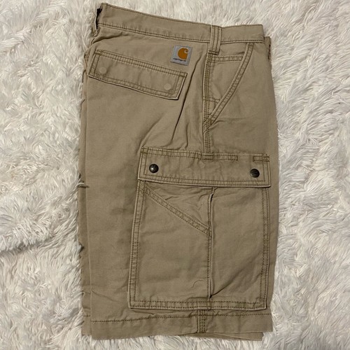 Carhartt Mens Size 28 Beige Cargo Shorts 11" Inseam NWT - Picture 2 of 5