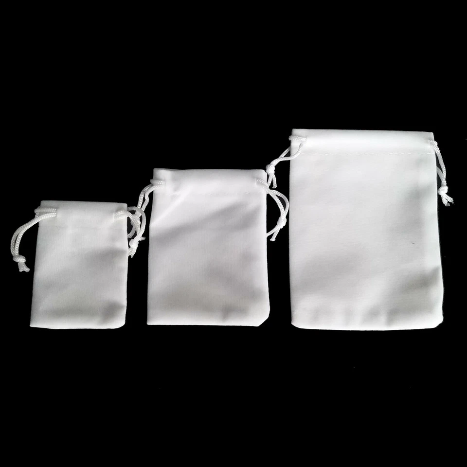 Bolsa de terciopelo con cordón de 25 piezas Joyería de Navidad Bolsa Anillo Bolsas de regalo Favores de boda Foto 4 de 4