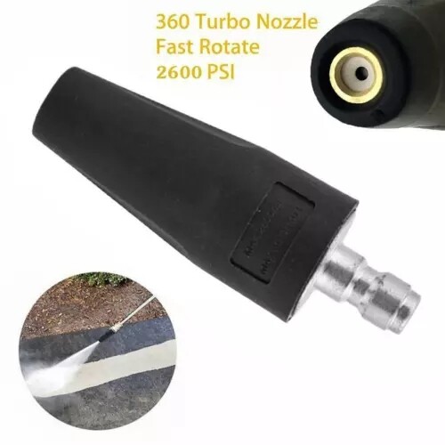 2x High Pressure Washer Jet Wash Dirt Blaster Rotating Turbo Nozzle Spray Tips - Bild 8 von 11