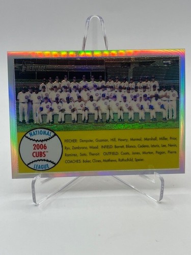 2007 TOPPS HERITAGE CHROME CHICAGO CUBS #THC92 REFRACTOR #D 272/558 SP