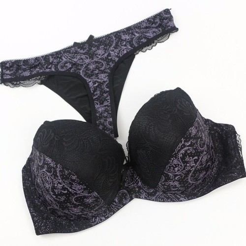 UK Sz Women Lace Floral Plunge Bra Sets Ladies Underwear Lingerie 32-42 BCD/DDEF - Picture 15 of 17